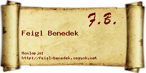 Feigl Benedek névjegykártya