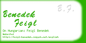 benedek feigl business card